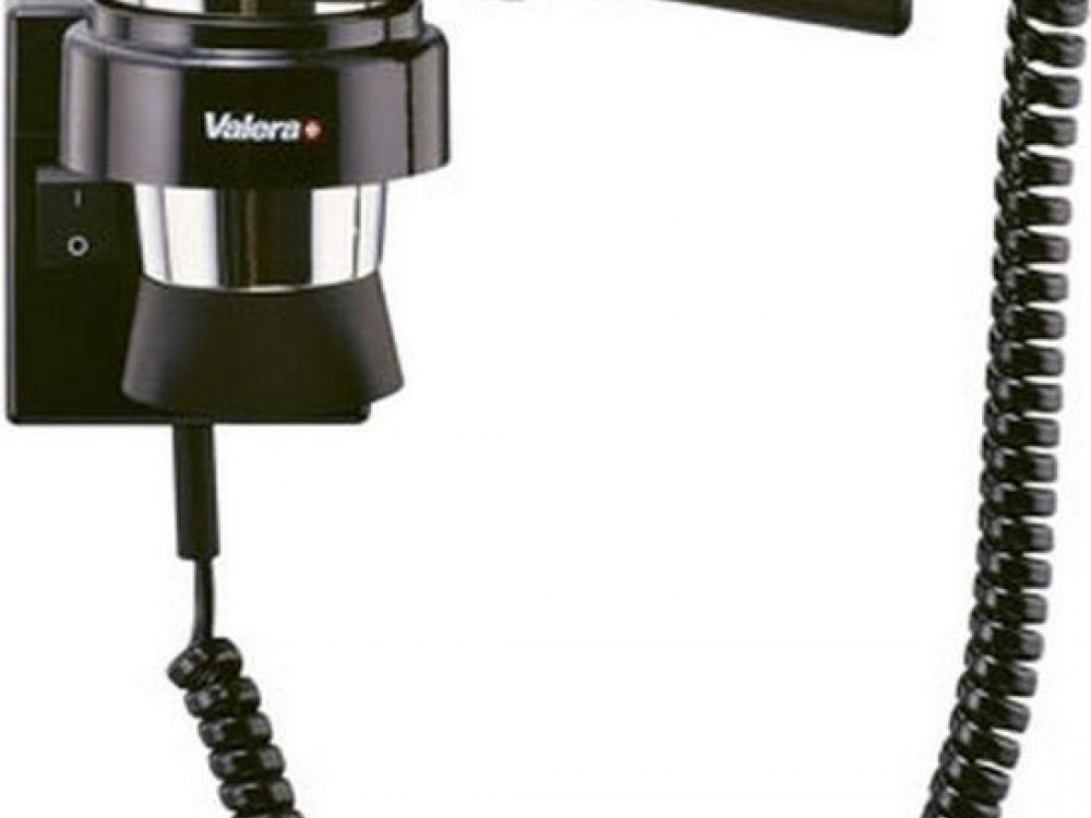 Asciugacapelli Da Parete Valera Action Super Plus 1600 – 2 Velocità, 3 Temperature, Ugello Per Diffusione, Colore Nero Opaco